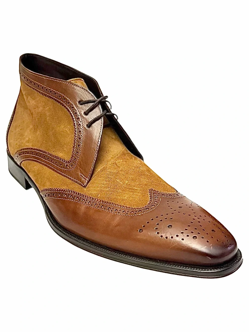 Mezlan Lorens “Joel” Brogue Chukka Boots Men’s Size 11.5 Made in Spain